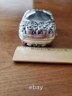 Antique Alvin Sterling Silver Hinged Soap Box Trinket Pill Case Soapbox 77.1g
