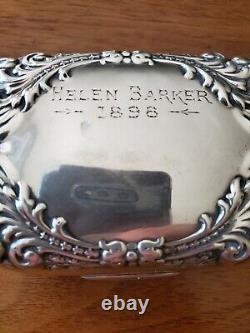 Antique Alvin Sterling Silver Hinged Soap Box Trinket Pill Case Soapbox 77.1g