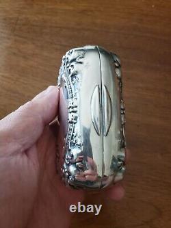 Antique Alvin Sterling Silver Hinged Soap Box Trinket Pill Case Soapbox 77.1g