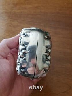 Antique Alvin Sterling Silver Hinged Soap Box Trinket Pill Case Soapbox 77.1g
