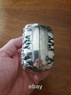 Antique Alvin Sterling Silver Hinged Soap Box Trinket Pill Case Soapbox 77.1g