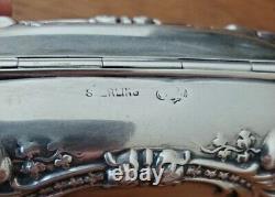 Antique Alvin Sterling Silver Hinged Soap Box Trinket Pill Case Soapbox 77.1g