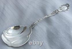 Antique Alvin Sterling Silver Nuremburg Jester Devil Face Serving Berry Spoon