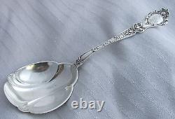 Antique Alvin Sterling Silver Nuremburg Jester Devil Face Serving Berry Spoon