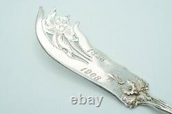 Antique Alvin Sterling Silver Raphael Ornate Cheese Serving Knife, 1902