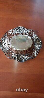 Antique Alvin Sterling Silver Repousse Bowl Art Nouveau Floral 1135 8