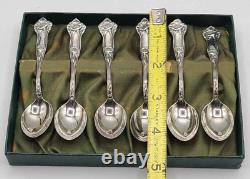 Antique Alvin Sterling Silver Set, 6 Tea Spoons in Original Box. Never Used