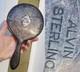 Antique Alvin Sterling Silver 925 Hand Mirror Monogramed Grooming Vanity Efm