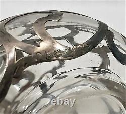 Antique Art Nouveau Alvin Fine Sterling Silver Overlay Perfume Bottle 999/1000