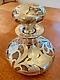 Antique Art Nouveau Alvin Sterling Silver Overlay Clear Glass Perfume Bottle