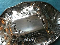 Antique Art Nouveau Floral Design Bowl Alvin Sterling Silver