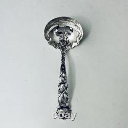 Antique Bridal Rose Alvin Sterling Silver Gravy Soup Ladle Motif 6.5