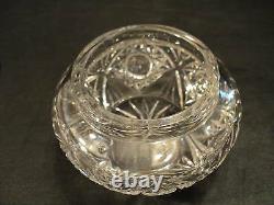 Antique Cut Glass Hair Receiver, Alvin Sterling Silver LID