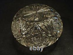 Antique Cut Glass Hair Receiver, Alvin Sterling Silver LID