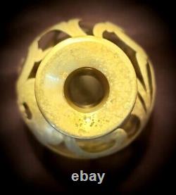 Antique Glass Perfume Bottle-ALVIN Sterling Silver Overlay on Glass RARE