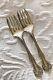 Antique Sterling Alvin Florentine 1900 Salad Pastry Forks Mono Ornate Lot Of 2