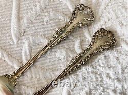 Antique Sterling ALVIN FLORENTINE 1900 Salad Pastry Forks Mono ORNATE Lot of 2