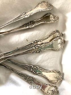 Antique Sterling ALVIN MAJESTIC 1900 Teaspoons No Mono FLORAL ORNATE! LOT of 6