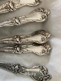 Antique Sterling ALVIN MAJESTIC 1900 Teaspoons No Mono FLORAL ORNATE! LOT of 6