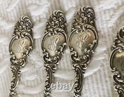 Antique Sterling ALVIN MONTEREY 1895 Luncheon Forks Mono ART NOUVEAU Lot of 6