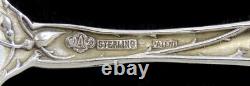 Antique Sterling Silver Alvin Bridal Rose 1903 Sardine Serving Fork E Mono 5 1/4