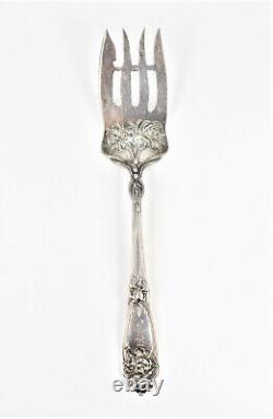 Antique Sterling Silver Alvin Fleur De Lis Cold Meat Fork