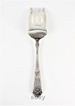 Antique Sterling Silver Alvin Fleur De Lis Cold Meat Fork