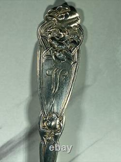 Antique Sterling Silver Alvin Fleur De Lis Serving Spoon 8.5'