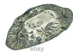 Antique Sterling Silver Art Nouveau Repousse Alvin 1118 Bowl 86.5g M305