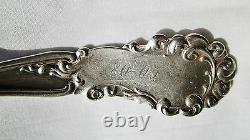 Antique Sterling Silver Gravy Ladle Edward VII Knight Armor Heraldry Art Nouveau