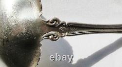 Antique Sterling Silver Gravy Ladle Edward VII Knight Armor Heraldry Art Nouveau