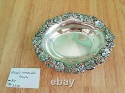 Antique Vintage Alvin Sterling Silver Art Nouveau Pansies Bowl NO MONOGRAM