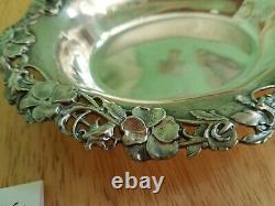 Antique Vintage Alvin Sterling Silver Art Nouveau Pansies Bowl NO MONOGRAM