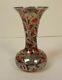 Art Nouveau Alvin Sterling Silver Overlay Cranberry Glass 5.75 Vase, C. 1910