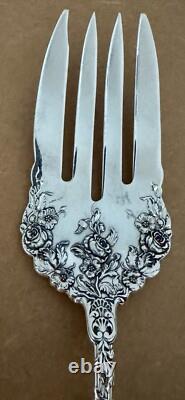 Art Nouveau Durgin Gorham Dauphin Sterling Large Serving Fork No Monogram