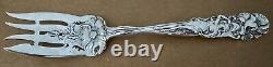 Art Nouveau Sterling Figural Alvin Raphael 7 7/8 Meat Serving Fork Heavy Old