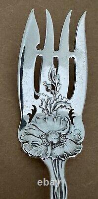 Art Nouveau Sterling Figural Alvin Raphael 7 7/8 Meat Serving Fork Heavy Old