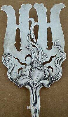 Art Nouveau Sterling Figural Alvin Raphael 9 1/2 Asparagus Serving Fork Old