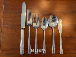 BIG 64 PC SET ALVIN CHAPEL BELLS STERLING SILVER FLATWARE 12 x 6 +3 SERVERS
