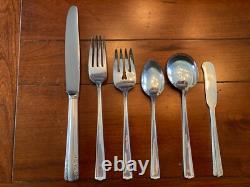 BIG 64 PC SET ALVIN CHAPEL BELLS STERLING SILVER FLATWARE 12 x 6 +3 SERVERS
