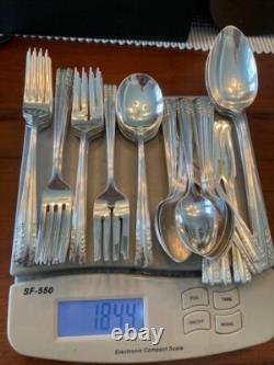 BIG 64 PC SET ALVIN CHAPEL BELLS STERLING SILVER FLATWARE 12 x 6 +3 SERVERS