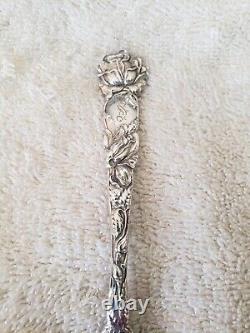 BRIDAL ROSE by ALVIN Sterling Silver SARDINE FORK Gothic S Monogram with Piercing