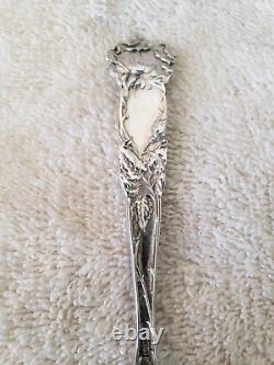 BRIDAL ROSE by ALVIN Sterling Silver SARDINE FORK Gothic S Monogram with Piercing