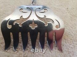 BRIDAL ROSE by ALVIN Sterling Silver SARDINE FORK Gothic S Monogram with Piercing