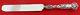 Bridal Rose By Alvin Sterling Silver Dinner Knife, Plated Blunt Blade 10 1/8, M