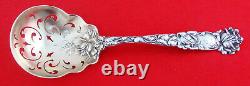 BRIDAL ROSE by Alvin Sterling Silver ICE SPOON, Gold Washed, 7 5/8, Mono