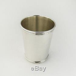 Beaker Julep Cup Banded Rims Alvin Sterling Silver 1950 No Mono