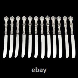 Beautiful 12 Sterling Silver Handle Art Nouveau Alvin Fruit Knives Majestic Pat