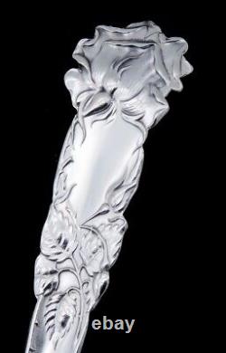 Beautiful Alvin Bridal Rose Sterling Silver Serving Spoon 7 1/8 in