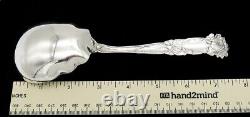 Beautiful Alvin Bridal Rose Sterling Silver Serving Spoon 7 1/8 in